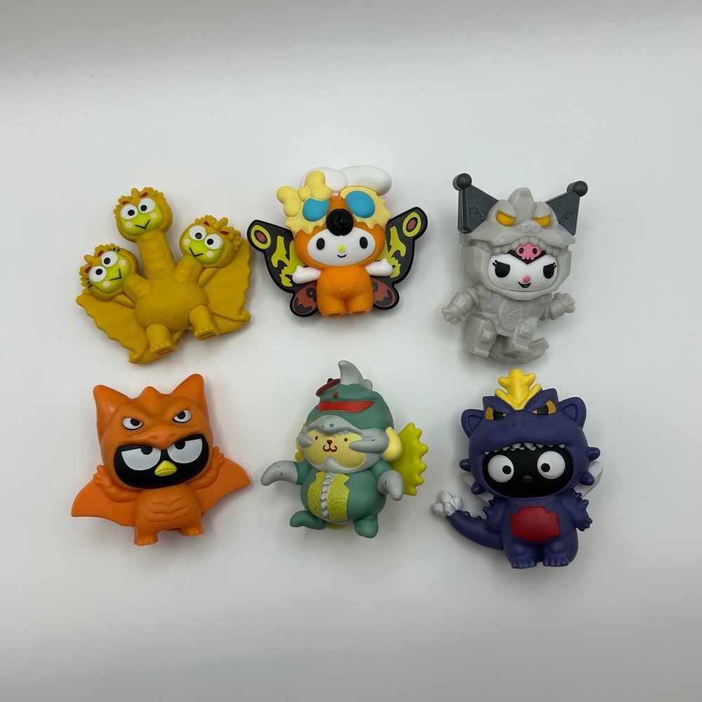 McDonald's 2026 Hello Kitty Godzilla Happy Meal Toy #1, 2, 3, 4, 5, 7 "Set Of 6"